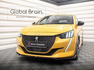 プジョー 208 P21 GT フロント リップ スポイラー V2/ フロント スプリッター バンパー エプロン アンダー ディフューザー