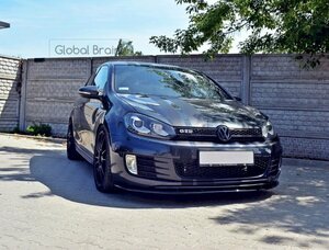 フォルクスワーゲン ゴルフ6 MK6 GTI フロント リップ スポイラー V2/ エアロ バンパー スプリッター ディフューザー カバー