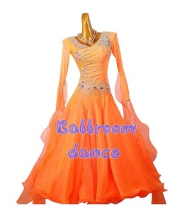 社交ダンスドレス　社交ダンス衣装/モダンドレス/パーティー　スタンダート サイズ変更可、色変更可　MD049