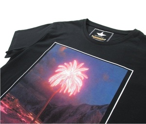 新品★macchia j 半袖 イタリア製 ヤシの木フォトTシャツ Sサイズ★定価9900円 黒 丸首 マッキアジェイ メンズ