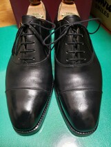 【美品】VASS SHOES ヴァーシュ ブラック　ストレートチップ シームレスヒール　39.5_画像4