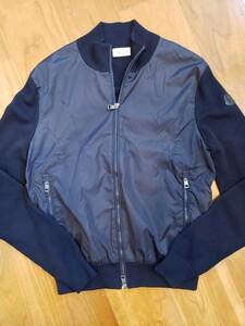 【美品】モンクレール　MONCLER　ジップアップ　ブルゾン　ネイビー　M