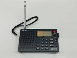  ＃3046 高感度ラジオ ELPA エルパ ER-C56F AM/FM 防災 携帯ラジオ 通電確認済 現状保管品