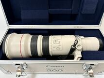 カメラレンズ Canon LENS EF 500mm 1:4.5 L ULTRASONIC AF MF ハードケース canon lens ef 1:4.5 l 500mm キャノン MF マウントリング付_画像2
