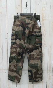 EUROPE old clothes dead stock *ARMEE FRANCAISE France army * combat pants PANTALON DE COMBAT T4 S2 lip Stop CCE duck camouflage 