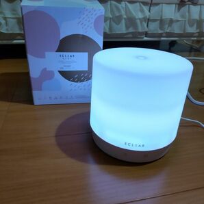 ELECOM エレコム 加湿器 抗菌 AC電源 7色LED 空焚き防止 500ml エクリアミスト アロマディフューザー ピンク