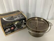 ■ioy0321■SOTO　STAINLESS STEEL DUTCH OVEN　ステンレス ダッチオーブン　ST-910　10インチ　両手鍋　アウトドア　キャンプ■_画像1