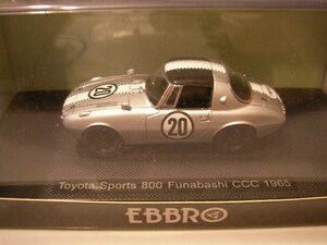 エブロ　1/43 　トヨタ・スポーツ800 船橋CCC 1965 