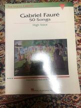 Gabriel Faure 50 Songs High Voice HAL LEONARD 洋書 ガブリエル フォーレ 高声用 輸入楽譜_画像2