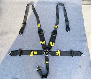 * new goods *OMP*5 point racing seat belt seat belt car seat belt * black *