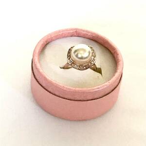 新品　デザインパール指輪　リング アクセサリー 素敵な大粒 ジュエリー 化粧箱付き