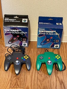 任天堂 ロクヨン コントローラブロス　ブラック　グリーン　NINTENDO64 コントローラ