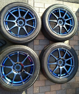 ウェッズスポーツ　sa-70 5H pcd 114.3 7.5J オフセット43 ヨコハマ　BluEarth　ＲＶ02 215/55r17 BLC