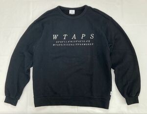 WTAPS ダブルタップス 02 M SYSTEM CREW NECK SWEAT スウェット トレーナー ブラック 黒 ロゴ 刺繍