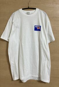 90s PEPSI ペプシ ロゴ プリント tシャツ TEE 半袖 企業tシャツ サントリー ホワイト 白 フリーサイズ 90年代