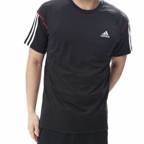 新品 adidas アディダス Sトレーニングシャツ tシャツ TEE 半袖 プラクティスシャツ ブラック 黒 未使用の画像4