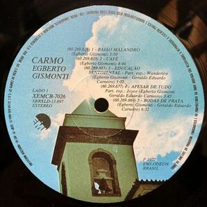 【美盤!/BRAオリジナル】Egberto Gismonti / Carmo エグベルト・ジスモンチ XEMCB-7026 Joyce LP MPB レコード EMI ジャズロック レアの画像3