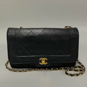 1円 極 美品 シール有 1番台 CHANEL シャネル ダイアナフラップ マトラッセ 25cm ラムスキン レザー 本革 チェーン ショルダーバッグ 17376