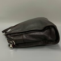 1円 極 美品 LOEWE ロエベ アナグラム ロゴ レザー 本革 2way ハンドバッグ ビジネスバッグ ショルダーバッグ A4収納可能 ブラウン 12246_画像4