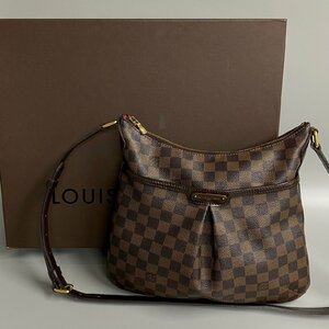 1円 極 美品 箱 袋付 LOUIS VUITTON ルイヴィトン ブルームズベリ ダミエ エベヌ レザー ショルダーバッグ トートバッグ ブラウン 91270