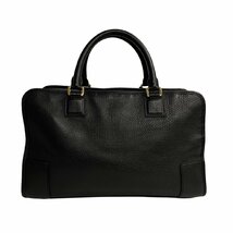 ほぼ未使用 LOEWE ロエベ アマソナ 36 アナグラム レザー 本革 ボストンバッグ ハンドバッグ ミニ トートバッグ ブラック 黒 32731_画像4