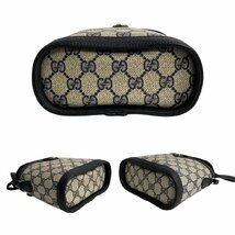 極 美品 GUCCI オールドグッチ グッチ ヴィンテージ シェリーライン GG レザー 本革 ミニ ショルダーバッグ ポシェット ネイビー 70204_画像6