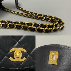 1円 美品 シール有 4番台 CHANEL シャネル マトラッセ ラムスキン ダブルココ ターンロック リュックサック バックパック 黒 60629の画像2