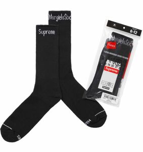 Supreme MM6 Maison Margiela Crew Socks (1 Pack) 靴下黒black box