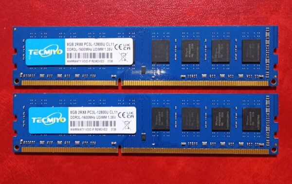 DDR3L-1600 8GB×2枚 計16GB【送料無料】PC3L-12800 デスクトップPC用 1.35V