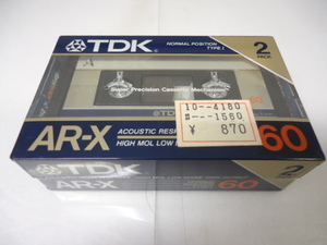 新品 未開封 TDK AR-X 60 2PACK カセットテープ