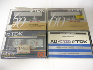 当時物 レトロ TDK MA-X60 ★ AD-C120 ★ 実用カセット60×２ まとめて 中古セット