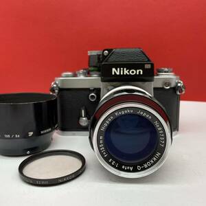 □ Nikon F2 ボディ DP-1 フォトミック 一眼レフカメラ フィルムカメラ NIKKOR-Q Auto F3.5 135mm レンズ シャッター、露出計OK ニコン