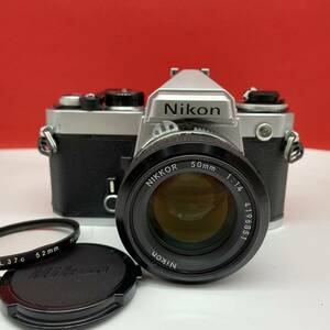 □ Nikon FE フィルムカメラ 一眼レフカメラ ボディ NIKKOR 50mm F1.4 Ai レンズ シャッター、露出計OK ニコン