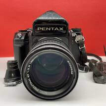 □ PENTAX 67II ボディ 中判フィルムカメラ smc PENTAX67 165mm F2.8 レンズ マグニファイヤー シャッターOK 現状品 ペンタックス _画像1