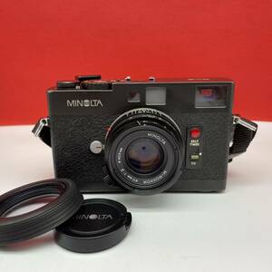 □ MINOLTA CLE ボディ レンジファインダー フィルムカメラ M-ROKKOR 40mm F2 レンズ 動作確認済 シャッター、露出計OK ミノルタ