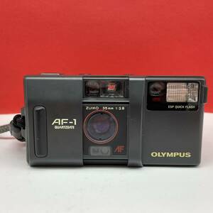 □ OLYMPUS AF-1 QUARTZDATE コンパクトフィルムカメラ ZUIKO 35mm F2.8 通電確認済 現状品 オリンパス