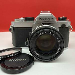 □ Nikon FM フィルムカメラ 一眼レフカメラ ボディ NIKKOR 50mm F1.4 Ai-s レンズ シャッターOK 現状品 ニコン