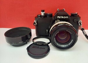 ■ Nikon FM ボディ NIKKOR-S.C Auto 50mm F1.4 レンズ 一眼レフフィルムカメラ シャッターOK 現状品ブラック ニコン