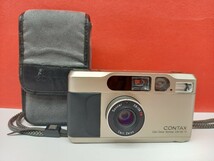 ■ CONTAX T2 コンパクトフィルムカメラ Carl Zeiss Sonnar 2.8/38 T* 動作確認済 シャッター、フラッシュOK コンタックス _画像1