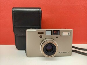 ■ CONTAX T3 コンパクトフィルムカメラ 動作確認済 シャッター、フラッシュOK ケース付 前期 コンタックス