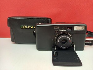 ■ CONTAX TVS Ⅲ ブラック コンパクトフィルムカメラ 3.7-6.7/30-60 T* 動作確認済 シャッター、フラッシュOK コンタックス 