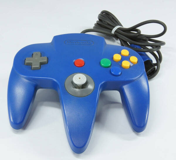 11-03(中古)NINTENDO64 純正コントローラー ブルー