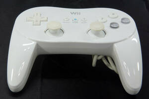 08-07(中古)Wii用　純正クラシックコントローラーPRO　ホワイト