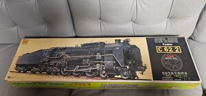 C62 Steam Locomative Plastic Model Showa Retro Display Case Table Otaki Otaki пластическая модель модели 1/50 винтаж