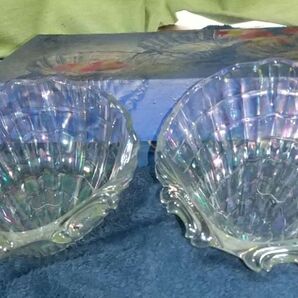 貝殻型ガラス食器 昭和レトロ venus glass ware クリスタルガラス