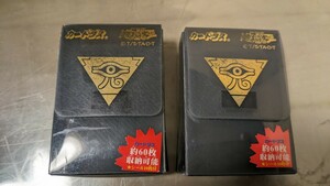  редкий Yugioh футляр для карточек чёрный цвет первый период Bandai 1998 Carddas 2 шт. комплект 212 тысяч год мозаика wijato глаз ejipto