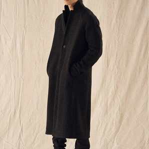 新品23AW DEVOA ジェットランドウールコートCTI-BSOC Coat Shetland Wool. Blackサイズ2 定価110000円incarnation backlash KLASICA juliusの画像9