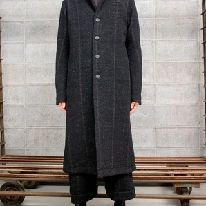 新品23AW DEVOA ジェットランドウールコートCTI-BSOC Coat Shetland Wool. Blackサイズ2 定価110000円incarnation backlash KLASICA juliusの画像5