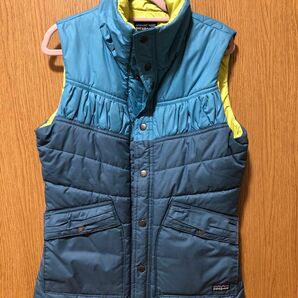 パタゴニア ダウンベスト 中綿ベスト　ブルー&グリーン系　レディース XS patagonia