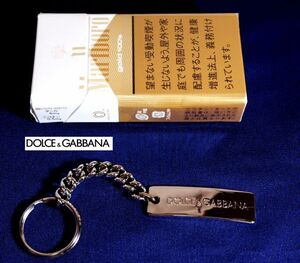 DOLCE&GABBANA Dolce & Gabbana silver color plate chain key ring beautiful goods 